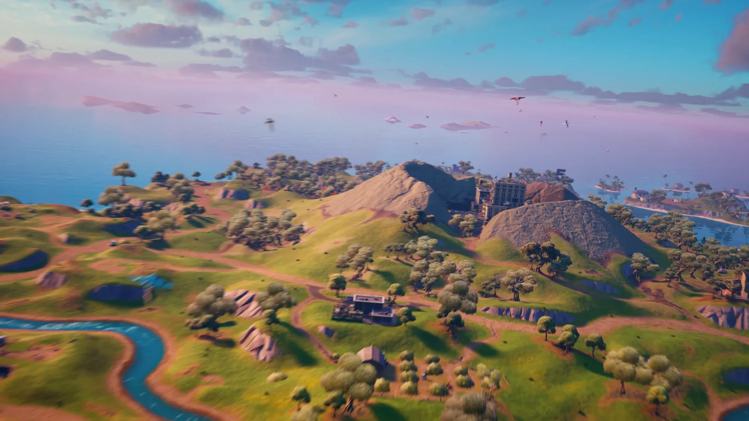 UE5 Fortnite Island flythrough, still 2